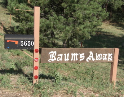 Sign: Baum's Away.